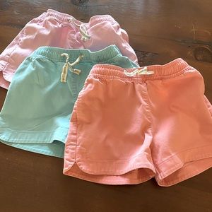(3) Pairs of Crewcuts Girls Pull On Chino Shorts Size 12
